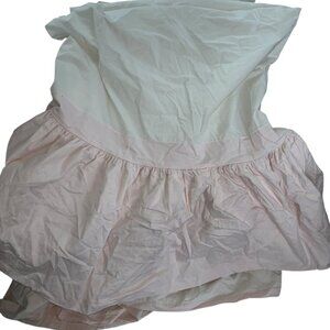 Luxury Pink Swiss dot double faced cotton King Dust ruffle Bedskirt